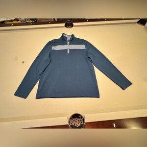 Banana Republic Blue and Gray Zip Up Sweater